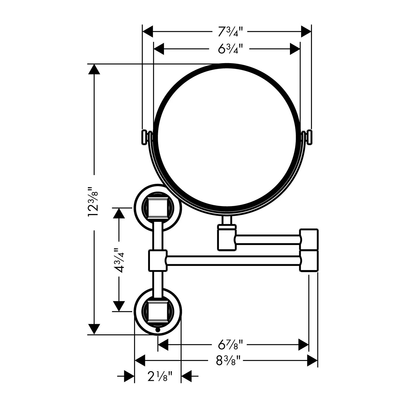 Rasierspiegel Axor Montreux ausziehbar Rasierspiegel Axor Montreux ausziehbar