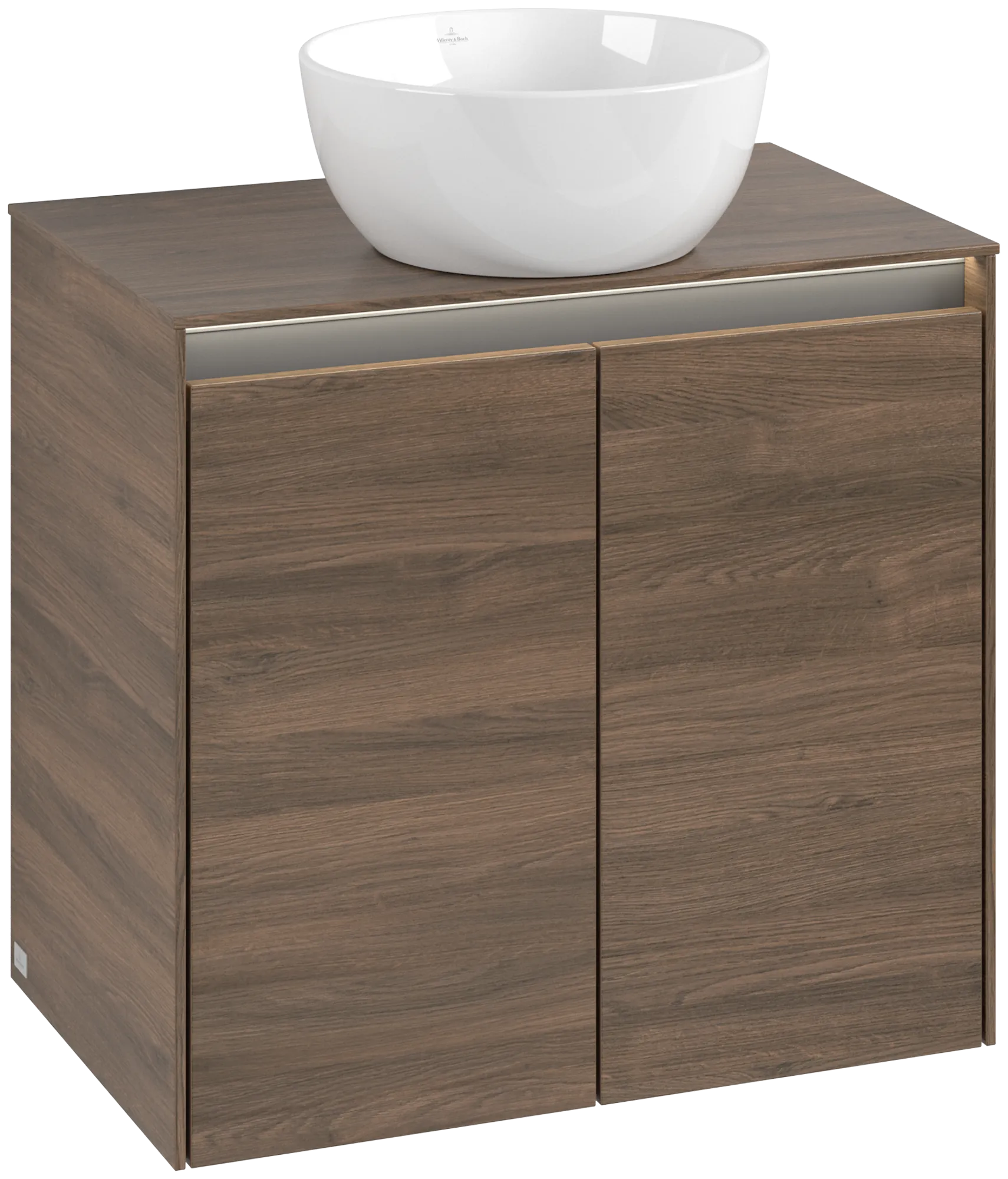 Villeroy & Boch Waschtischunterschrank „Collaro“ 600 × 548 × 380 mm Arizona Oak, für Becken mittig, mit Beleuchtung Villeroy & Boch Waschtischunterschrank „Collaro“ 600 × 548 × 380 mm Arizona Oak, für Becken mittig, mit Beleuchtung
