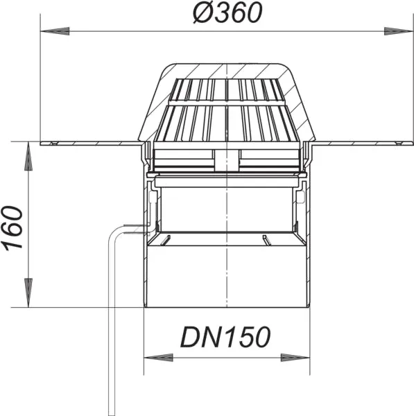 Dallmer Dachablauf 62 H PVC, beheizt, DN 150