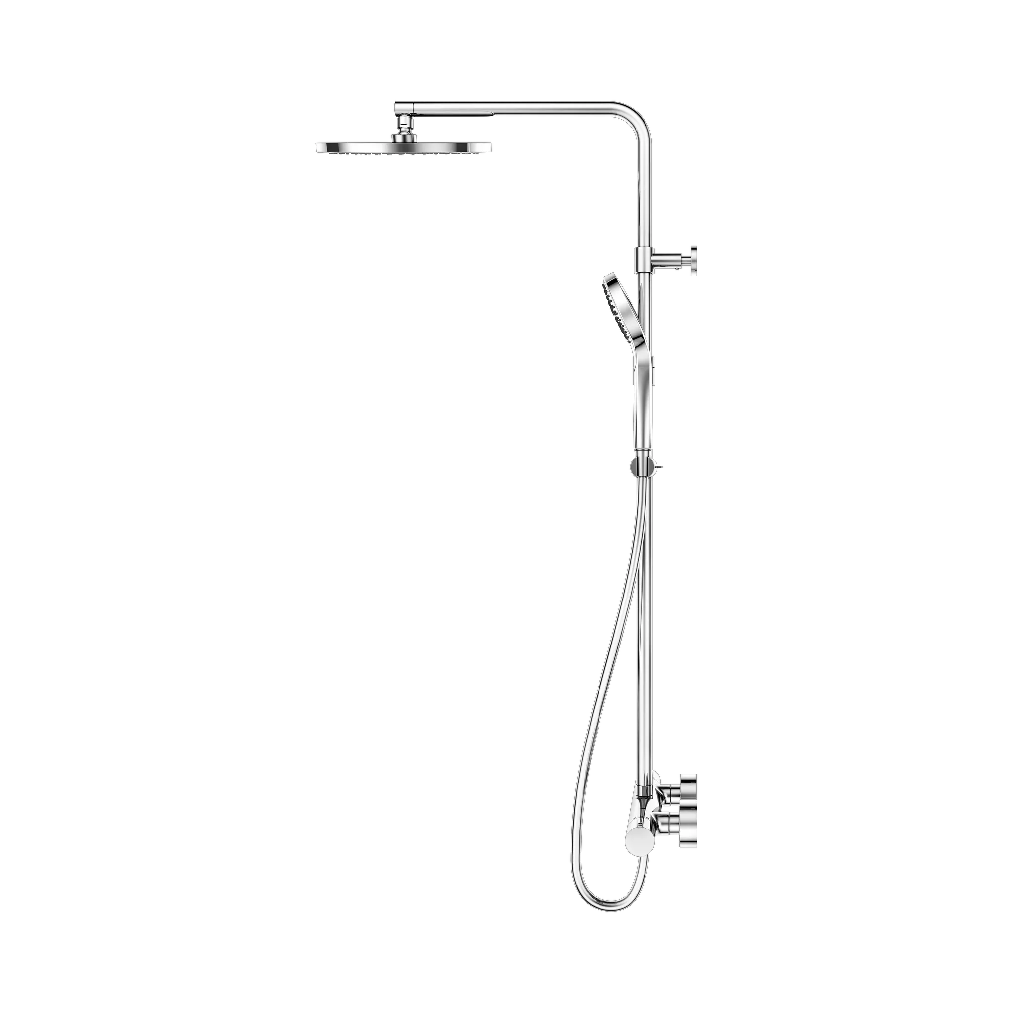 KEUCO PLAN BLUE Thermostat-Brausearmatur Aufputz mit Kopfbrause verchromt