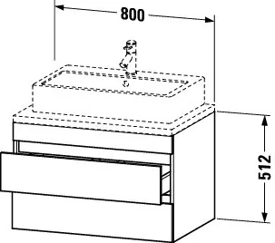 Duravit Waschtischunterschrank wandhängend „DuraStyle“ 80 × 51,2 × 54,8 cm