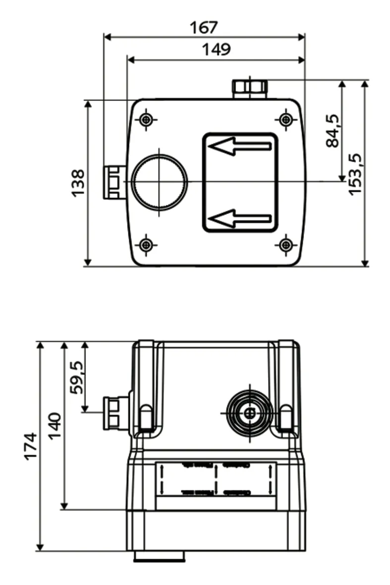 Unterputz-Masterbox WBW-E-V, Kaltwasser / vorgemischtes Wasser, Masterbox, Vorfilter, RFV, G 1/2 IG, B 149 mm x H 138 mm x T 140 mm