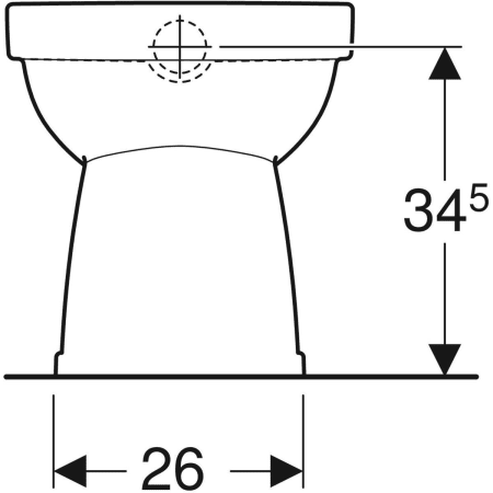 Stand-Flachspül-WC „Renova“ 35,5 × 39 × 47 cm, ohne Spülrand