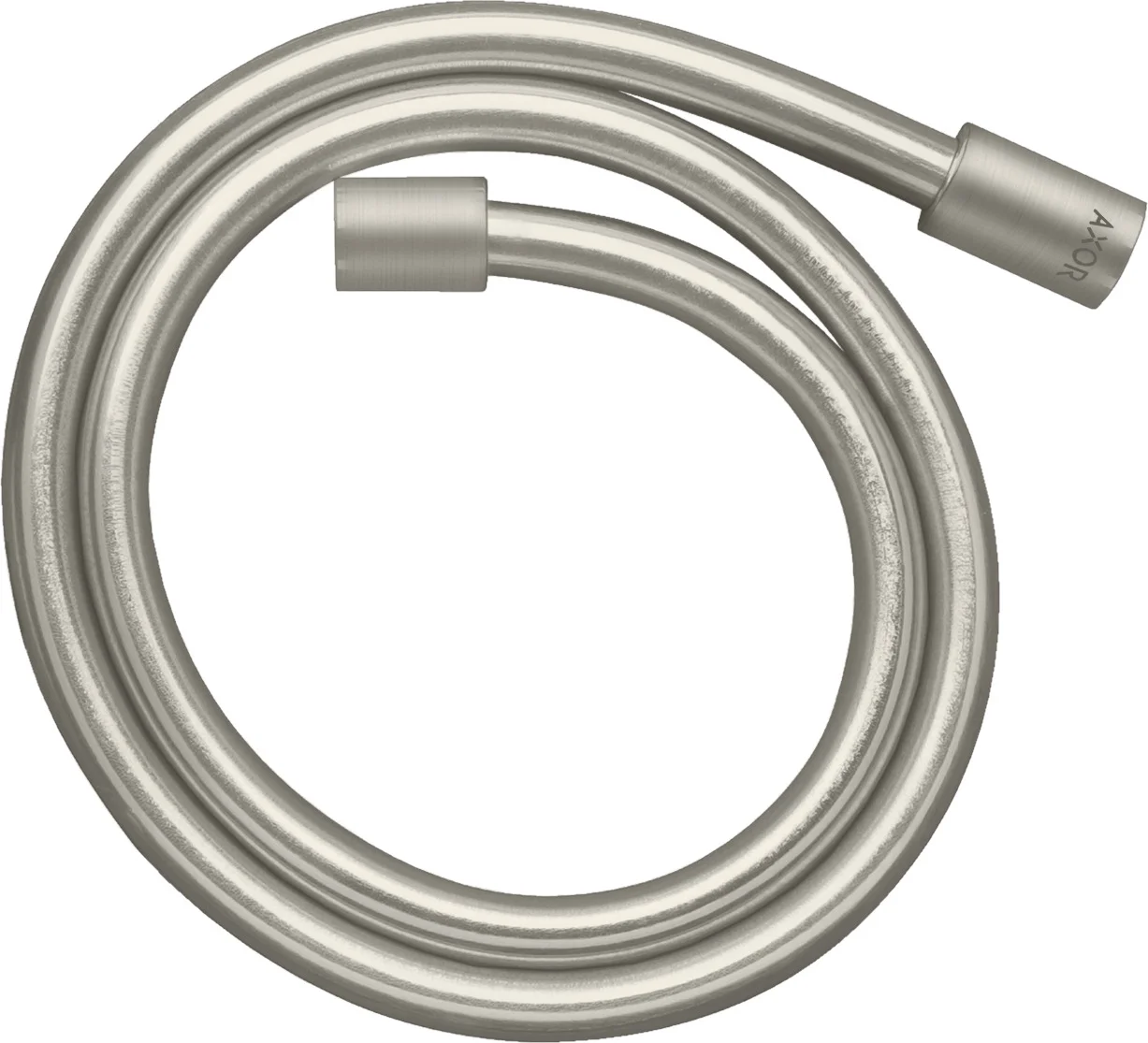 Hansgrohe AXOR ShowerSolutions Brauseschlauch 1,25 m Edelstahl Optic mit zylindrischen Muttern