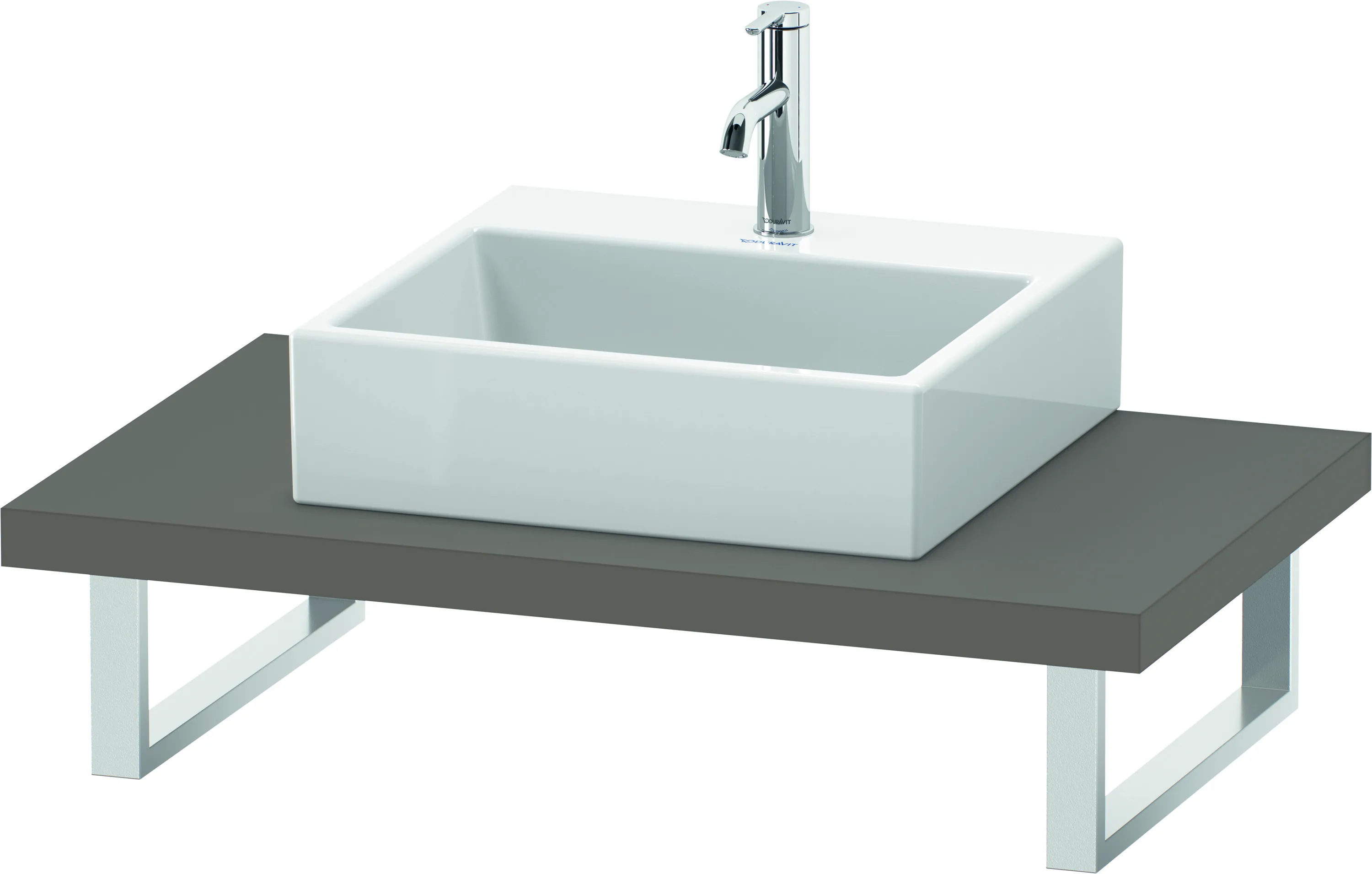 Duravit Konsole „L-Cube“ in Basalt Matt Duravit Konsole „L-Cube“ in Basalt Matt