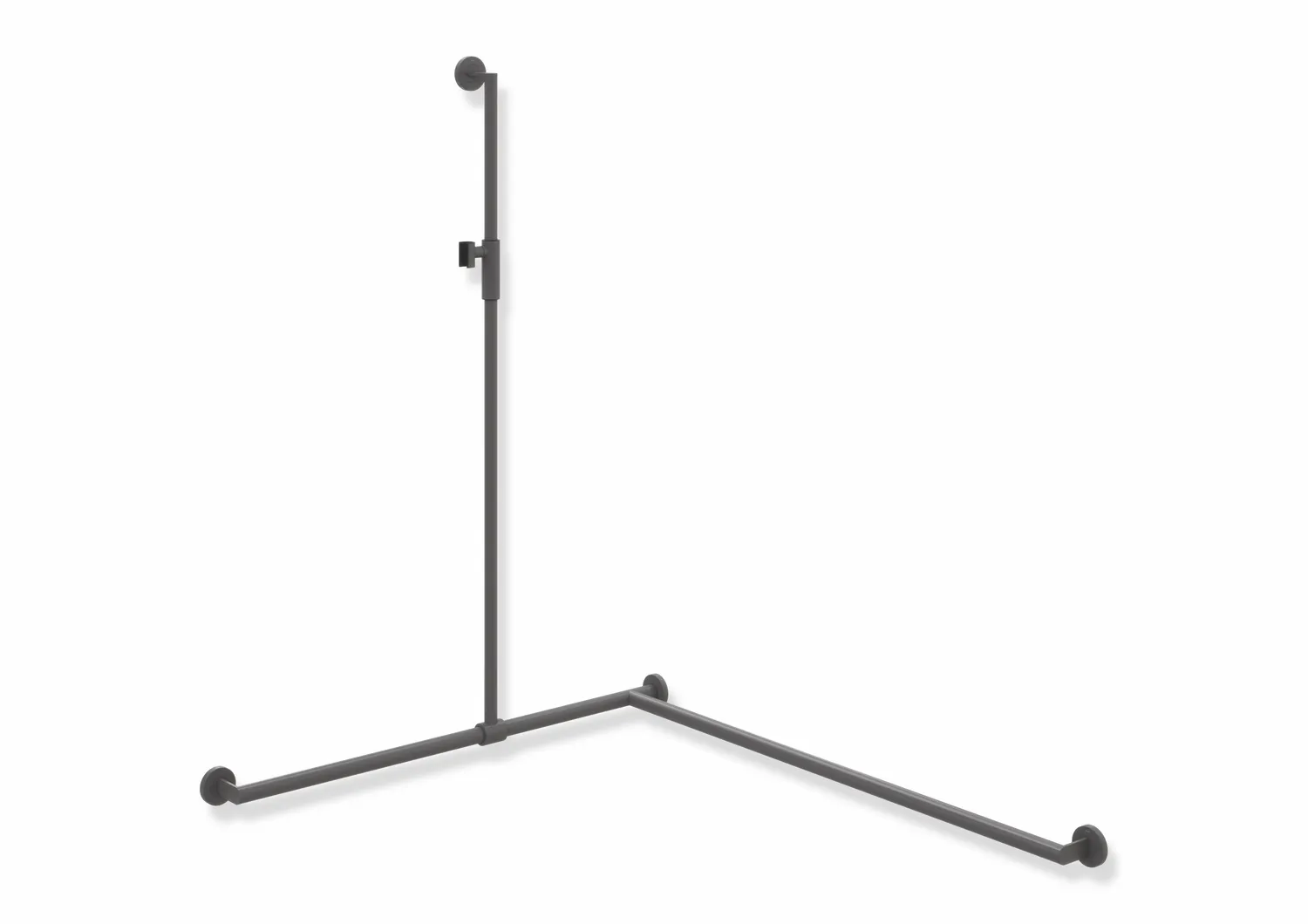 HEWI Haltegriff Ausführung rechts „System 900“ in Dunkelgrau Perlglimmer tiefmatt / Schwarz matt, Befestigung verdeckt HEWI Haltegriff Ausführung rechts „System 900“ in Dunkelgrau Perlglimmer tiefmatt / Schwarz matt, Befestigung verdeckt