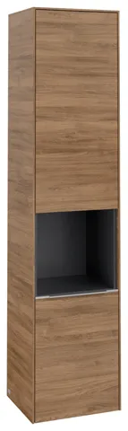 Villeroy & Boch Hochschrank mit offenem Fach „Subway 3.0“ 40 × 171 × 36,2 × 36,2 cm 2 Türen, 1 × offenes Fach, 2 × fixer Fachboden, Anschlag: links, 3 × Glasfachboden, 2 Türen, Anschlag links