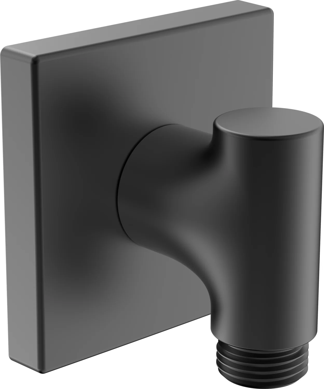 Hansa Wandanschlussbogen Hansa 2900 Rosette eckig Matt-Schwarz