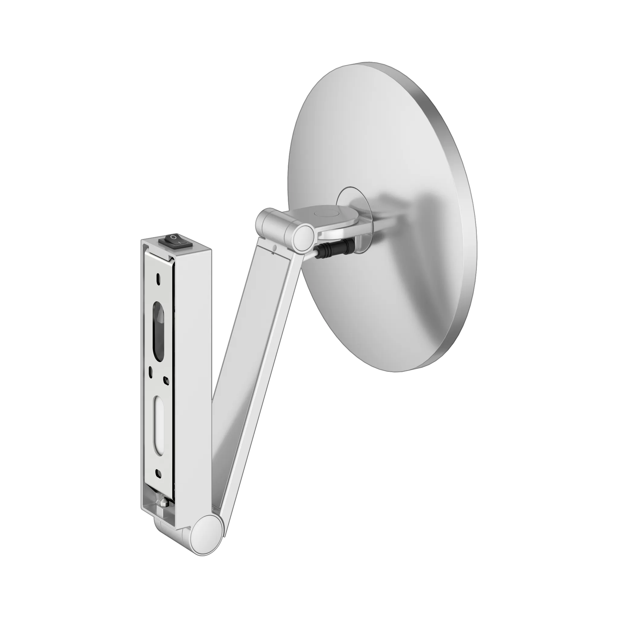 KEUCO Kosmetikspiegel mit Wippschalter „iLook_move“ Rund, mit Beleuchtung in Aluminium-finish, ⌀ 212 mm KEUCO Kosmetikspiegel mit Wippschalter „iLook_move“ Rund, mit Beleuchtung in Aluminium-finish, ⌀ 212 mm