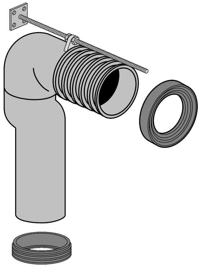 Villeroy & Boch Abflussbogen Modell 8711 „Vario“ Villeroy & Boch Abflussbogen Modell 8711 „Vario“