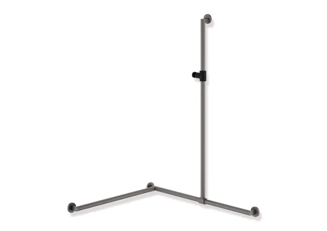 HEWI System 900 Duschhandlauf PG56, Dunkelgrau Perlglimmer tiefmatt