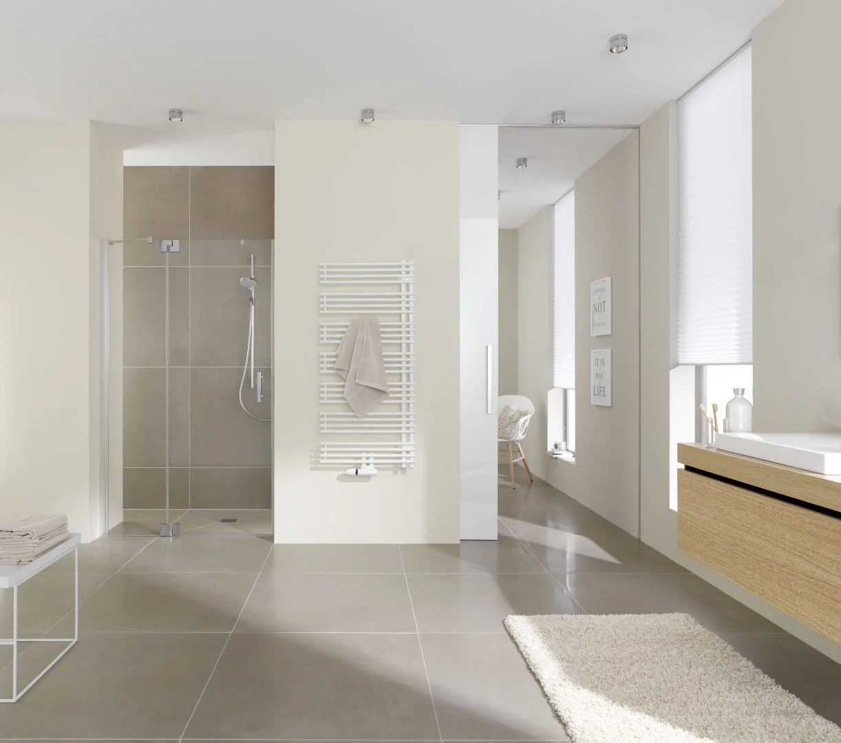 Kermi Design-Heizkörper „Diveo®“ 60 × 132 cm in Graphit Metallic