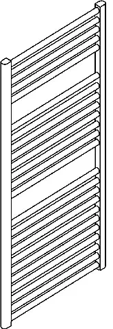 BEMM Design-Elektroheizkörper „S E“ 75 × 180,8 cm in Aluperlmetallic