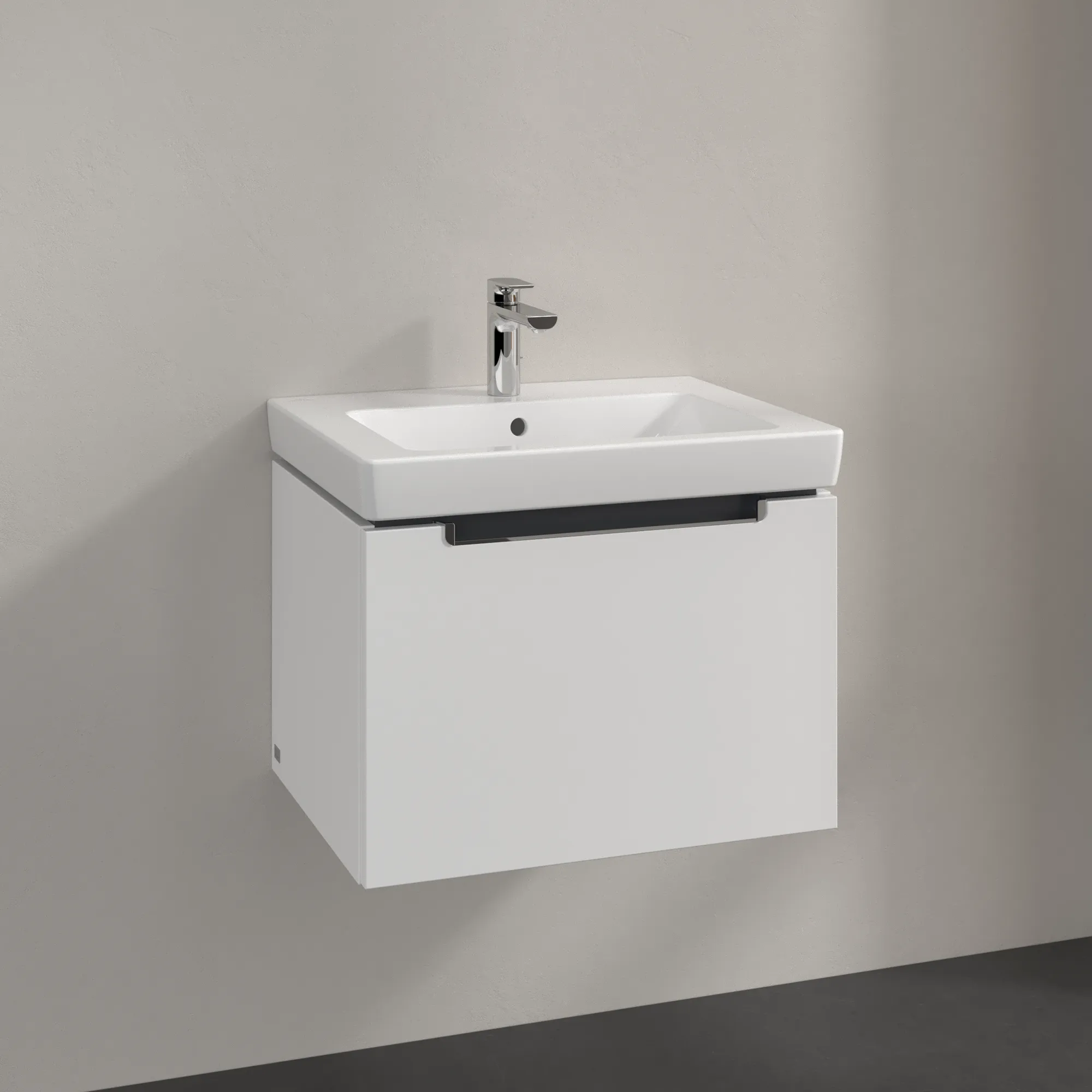 Villeroy & Boch Waschtischunterschrank „Subway 2.0“ 587 × 420 × 454 mm Weiß Matt, für Becken mittig, ohne Beleuchtung