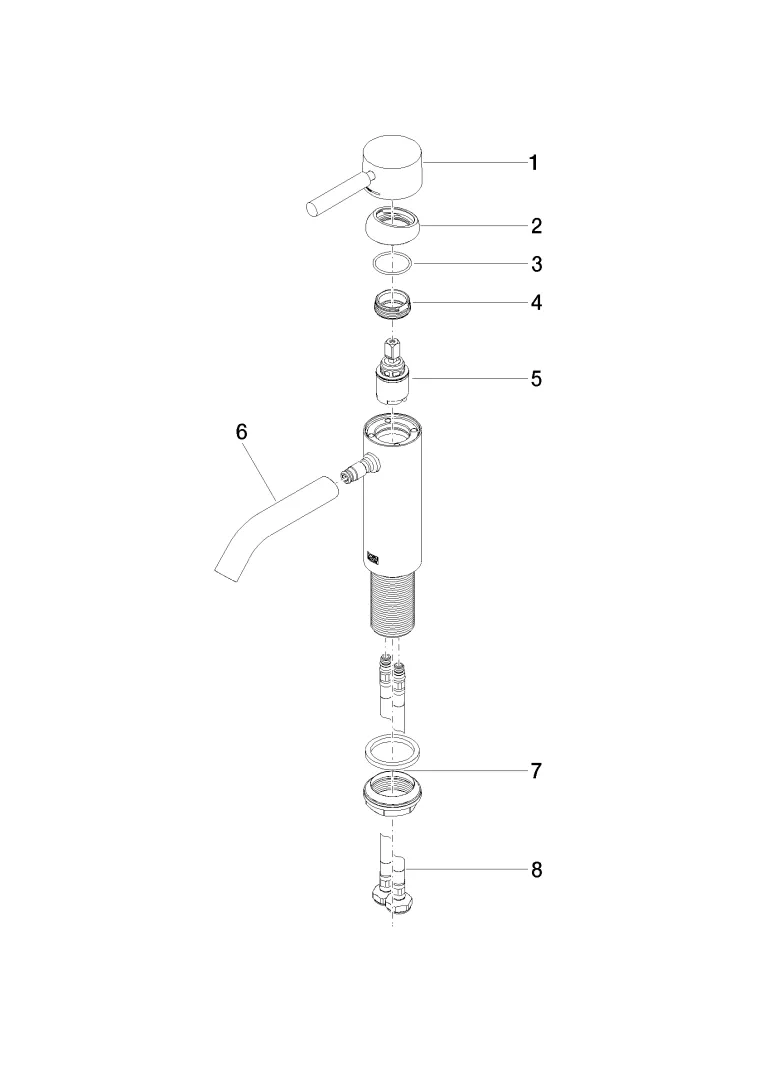 Dornbracht META Waschtisch-Einhandbatterie ohne Ablaufgarnitur - Platin gebürstet, Ausladung 135 mm