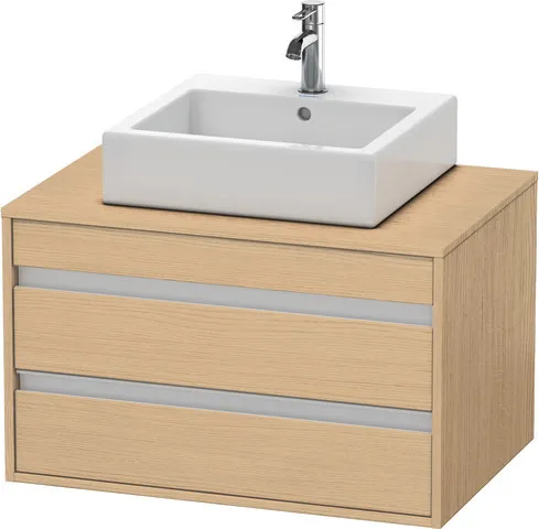 Duravit Waschtischunterschrank wandhängend „Ketho“ 80 × 49,6 × 55 cm Eiche Natur