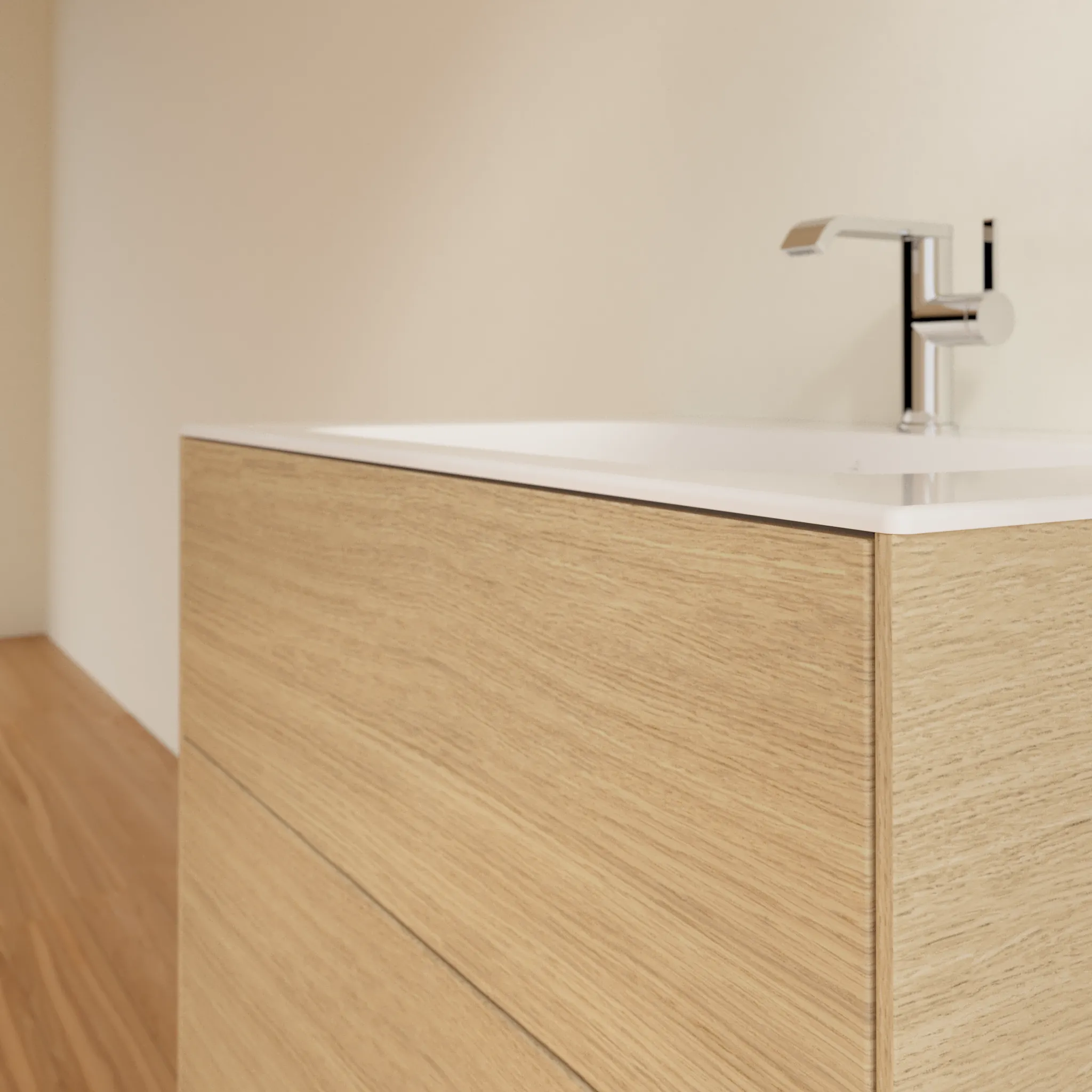 Villeroy & Boch Finion Waschbeckenunterschrank F01, 796x591x498mm, PC Oak Veneer