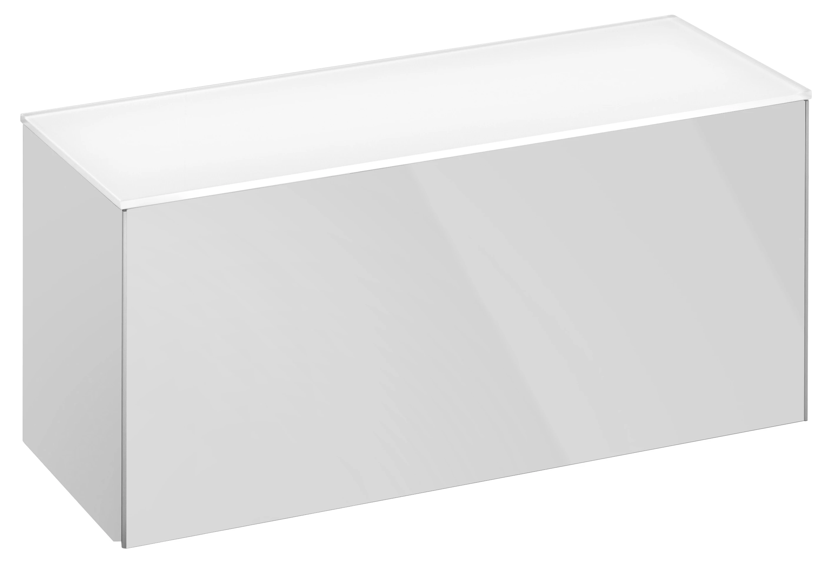 KEUCO Sideboard mit Auszug „Royal Reflex“ Trüffel (Glas), Trüffel (Lack, seidenmatt), ohne Beleuchtung 80 × 36 × 33,5 cm KEUCO Sideboard mit Auszug „Royal Reflex“ Trüffel (Glas), Trüffel (Lack, seidenmatt), ohne Beleuchtung 80 × 36 × 33,5 cm