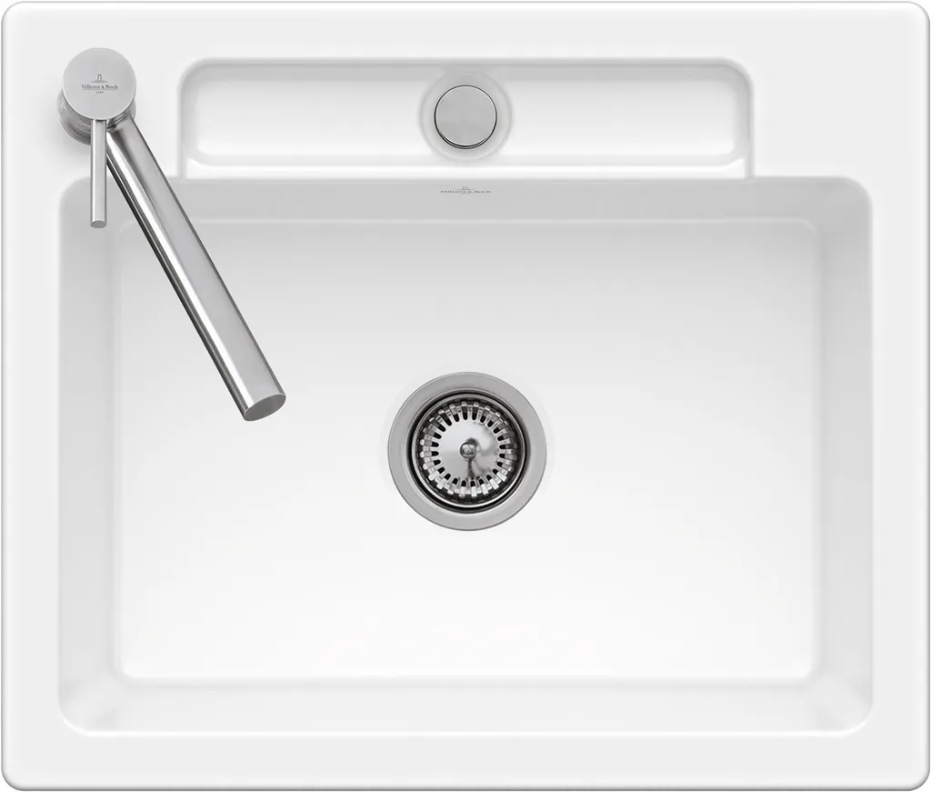 Villeroy & Boch flächenbündiges Küchenspülbecken „Siluet“ 60 S flat 600 × 510 × 220 mm in Fossil Villeroy & Boch flächenbündiges Küchenspülbecken „Siluet“ 60 S flat 600 × 510 × 220 mm in Fossil