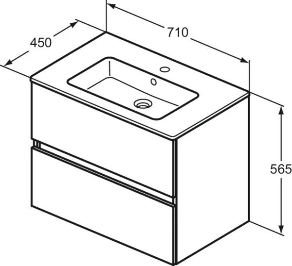 Möbelpaket Eurovit+ mit Waschtisch 71cm Weiß und Unterschrank 70cm 2 Auszüge Hochglanz grau lackiert Möbelpaket Eurovit+ mit Waschtisch 71cm Weiß und Unterschrank 70cm 2 Auszüge Hochglanz grau lackiert