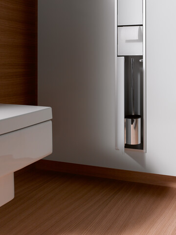 emco WC-Modul „asis module 150“ 16,8 × 78,7 × 15,3 cm in aluminium (silber, matt) / optiwhite