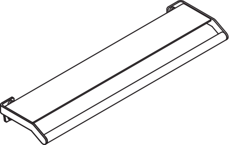 Ablage mit Haltegriff des Systems 900, Edelstahl, PVD, Glasplatte mit Splitterschutzfolie, weiß hinterlackiert, 720 mm breit, 70 mm hoch, 188 mm tief, in Farbe CK (messing glänzend)