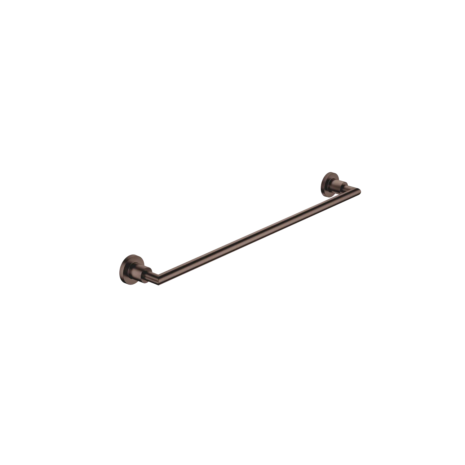 Dornbracht Badetuchhalter TARA Dark Bronze gebürstet PVD, Stichmaß 600 mm, Breite 655 mm, Höhe 55 mm, Rosette Ø 55 mm, Ausladung 81 mm