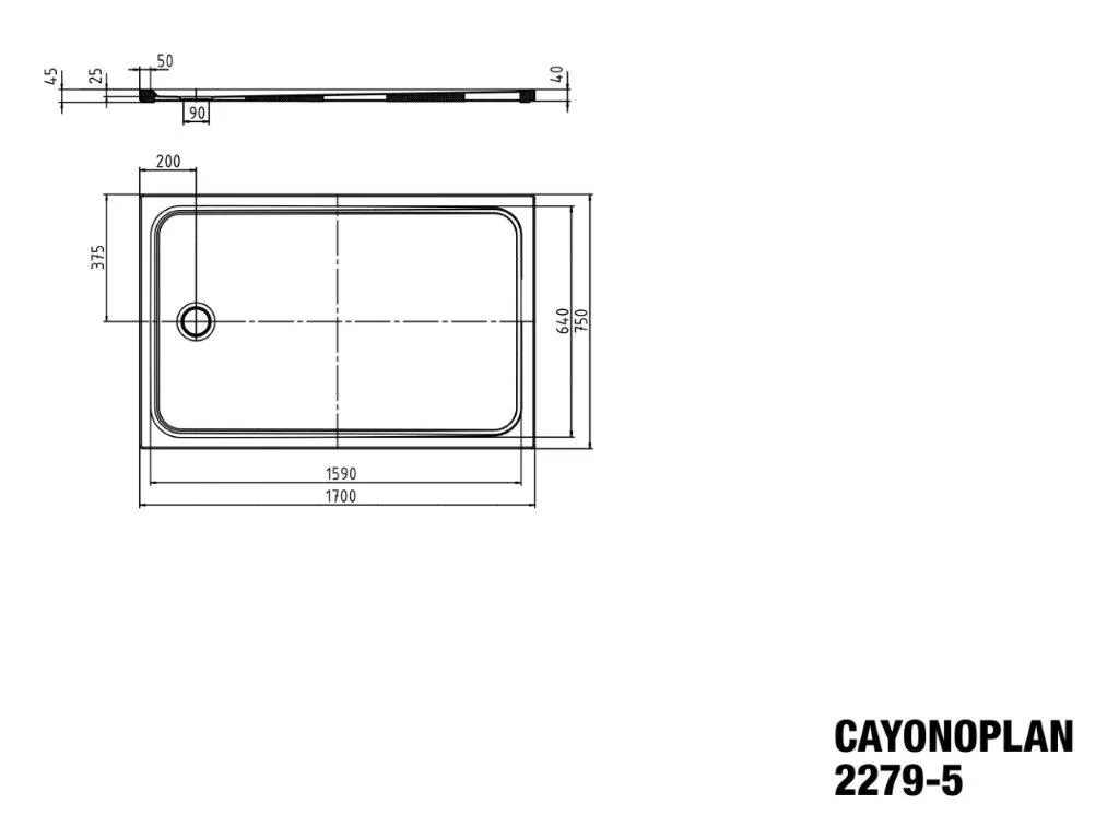 Kaldewei rechteck Duschwanne „Cayonoplan“ 750 × 1700 mm ohne Oberflächenbeschichtung, mit Antislip Secure Plus, in alpinweiß matt Kaldewei rechteck Duschwanne „Cayonoplan“ 750 × 1700 mm ohne Oberflächenbeschichtung, mit Antislip Secure Plus, in alpinweiß matt