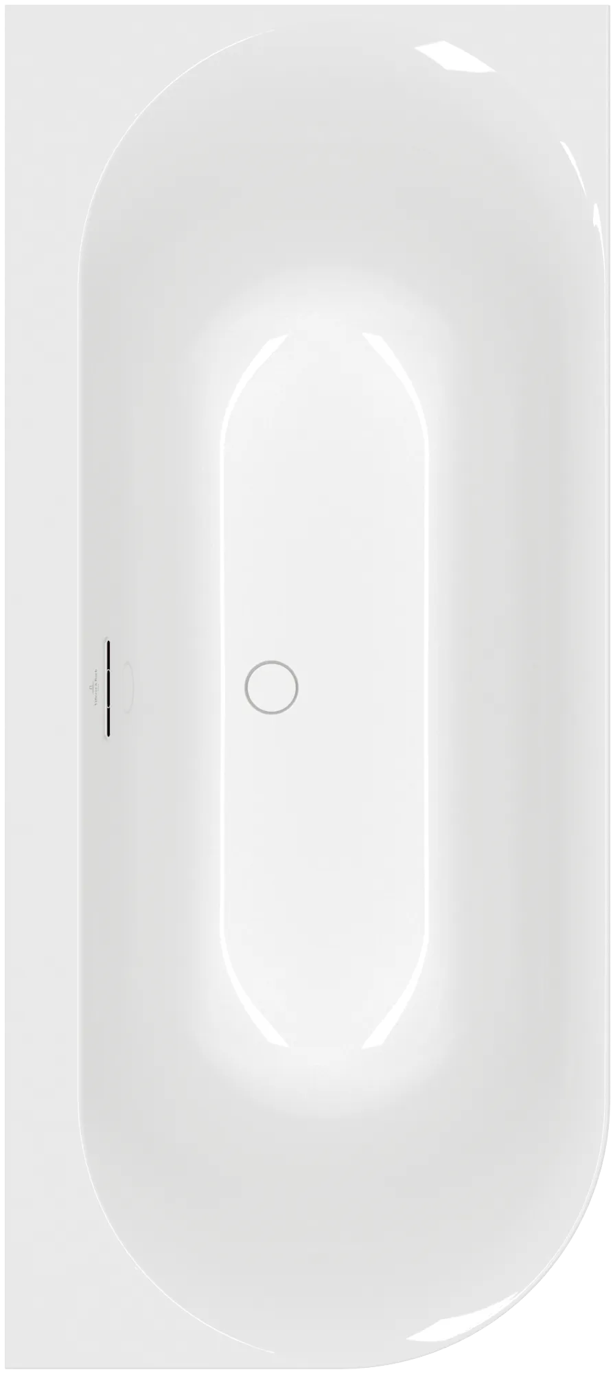 Villeroy & Boch Badewanne mit ovaler Innenform „Loop & Friends“ vorwand oval 180 × 80 cm, rechts