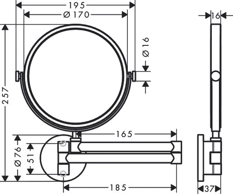 Rasierspiegel Axor Universal Circular chrom