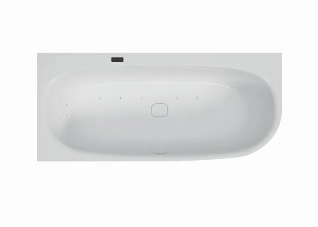 Hoesch Whirlwanne „iSensi“ Monolith mit Airsystem „iSensi“ vorwand eck, asymmetrisch 180 × 80 cm, links in Weiß Hoesch Whirlwanne „iSensi“ Monolith mit Airsystem „iSensi“ vorwand eck, asymmetrisch 180 × 80 cm, links in Weiß
