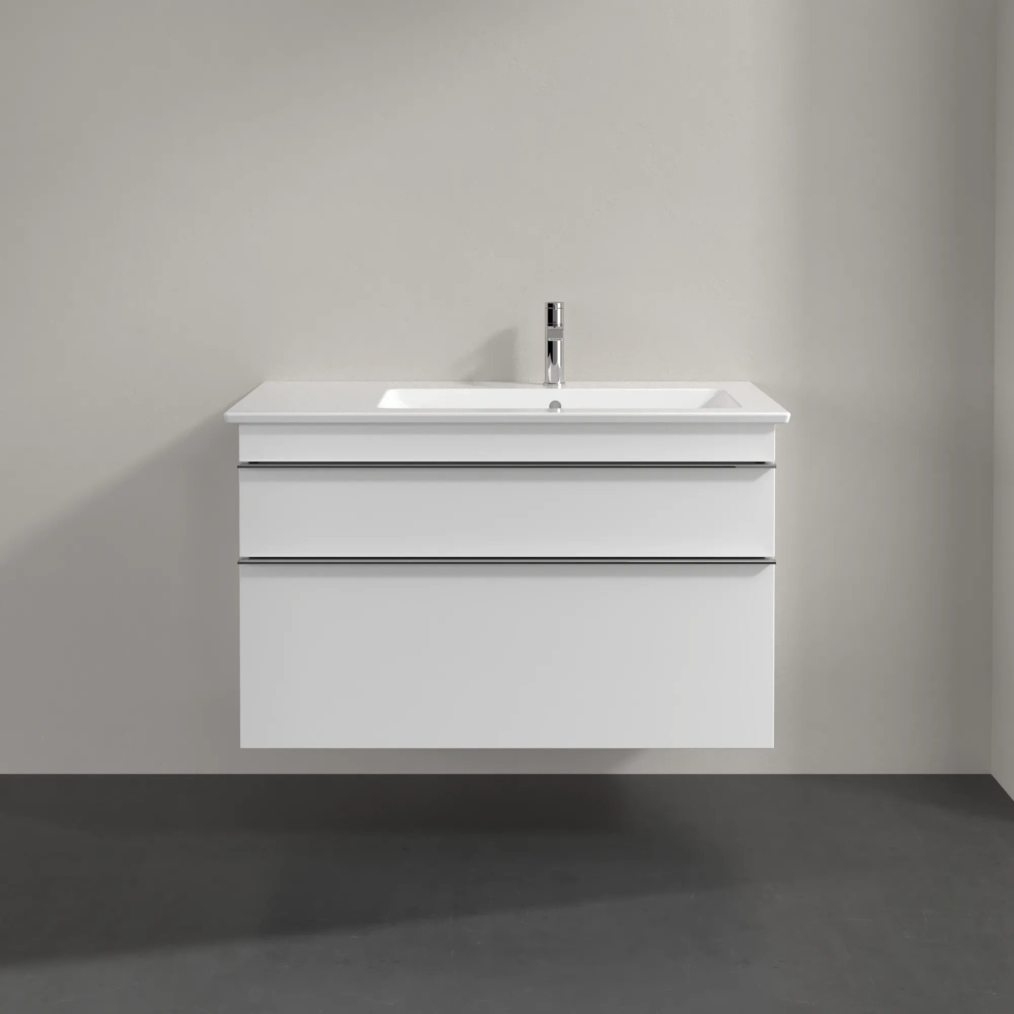 Villeroy & Boch Waschtischunterschrank „Venticello“ für Schrankwaschtisch 953 × 590 × 502 mm Glossy White, für Becken rechts