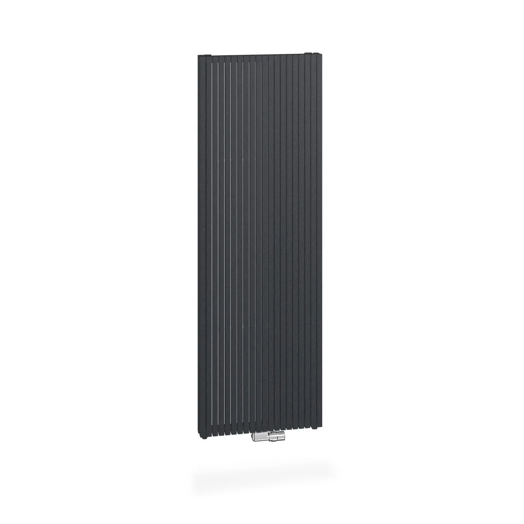 Kermi Carre Bad- und Wohnheizkörper, Anthracite Grey, 1400x895x86 mm, vertikale Heizrohre, Warmwasserbetrieb