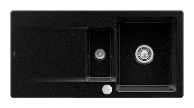 Villeroy & Boch flächenbündiges Küchenspülbecken „Siluet“ 60 R flat 980 × 490 × 220 mm in Chromite