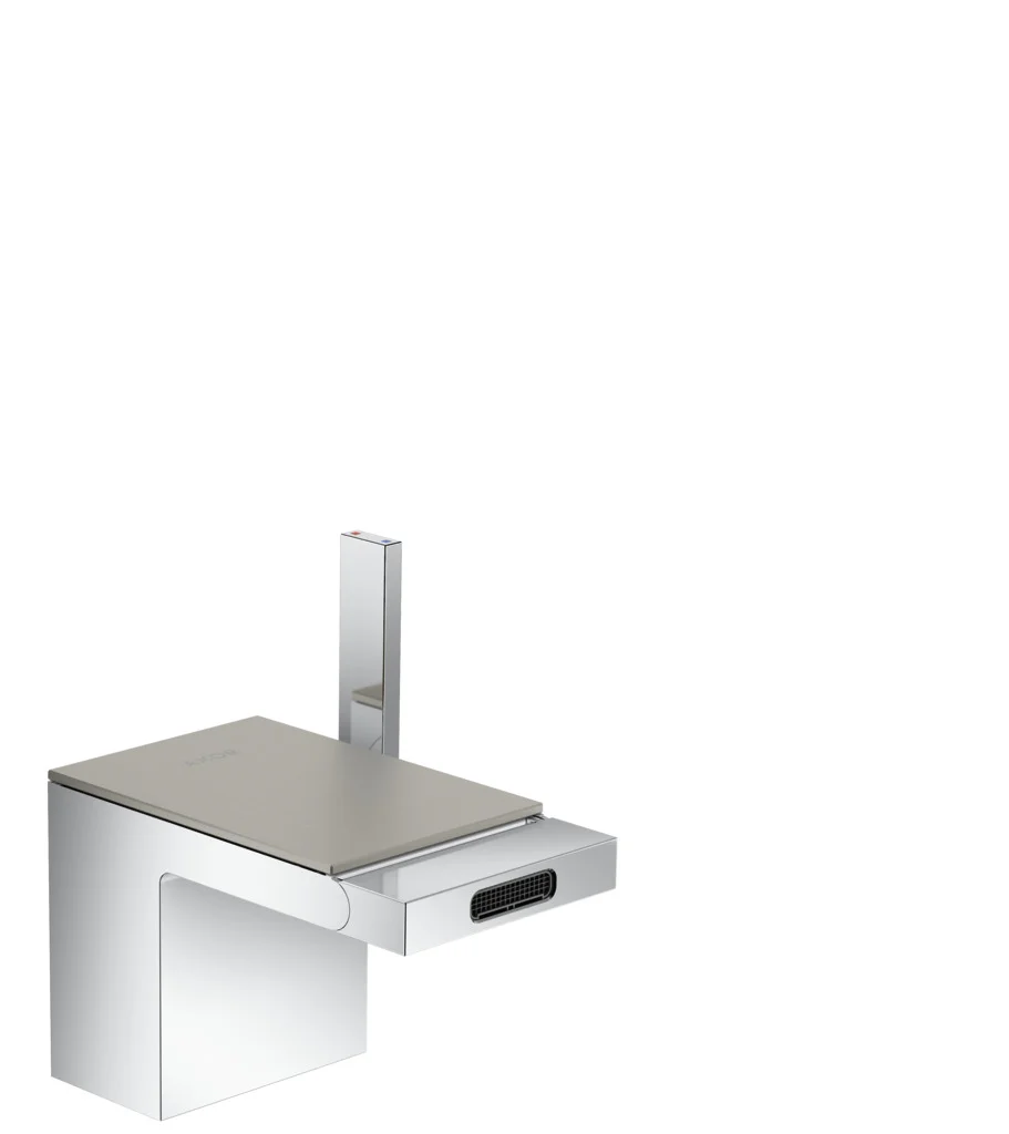 Hansgrohe AXOR MyEdition Bidetmischer - Einhebel-Bidetmischer mit Push-Open Ablaufgarnitur, Chrom, Ausladung 121 mm, Auslaufhöhe 83 mm