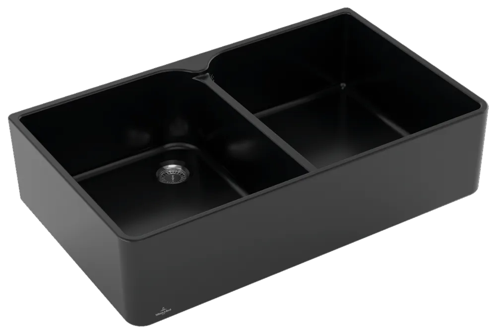 Villeroy & Boch Küchenspülbecken „Spülstein“ 900 × 550 × 220 mm in Pure Black