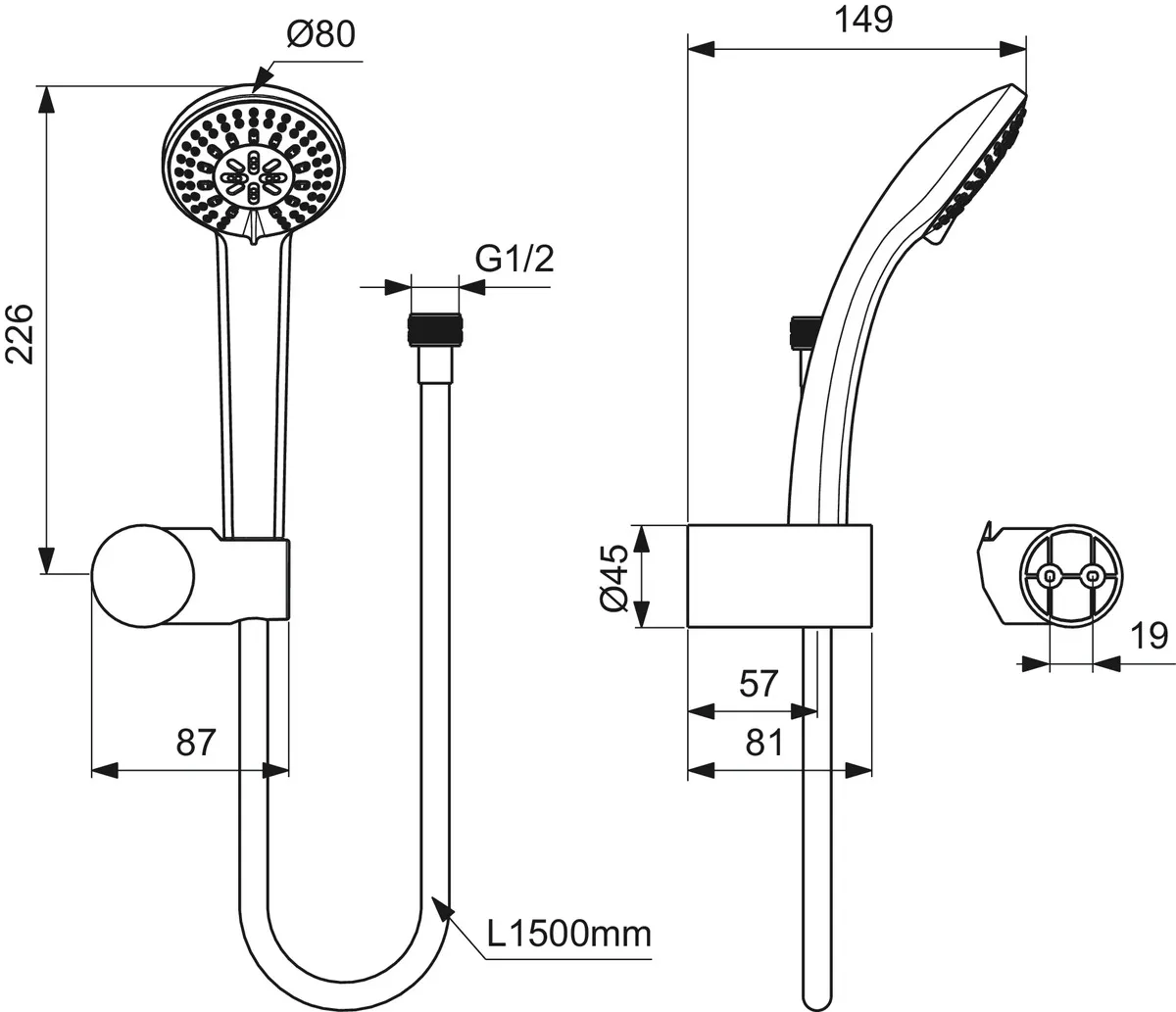 Handbrause „Idealrain“ 8 l/min