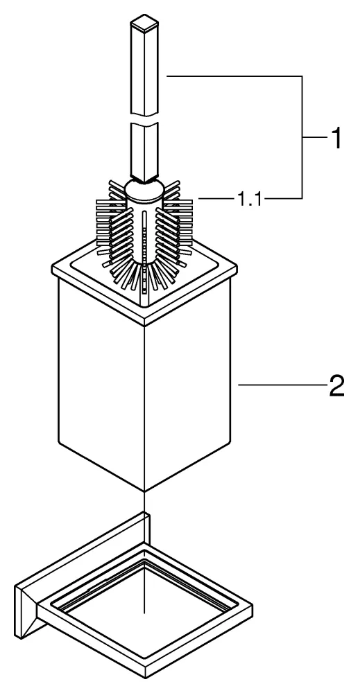 Toilettenbürstengarnitur Allure Brilliant 40900 Toilettenbürstengarnitur Allure Brilliant 40900