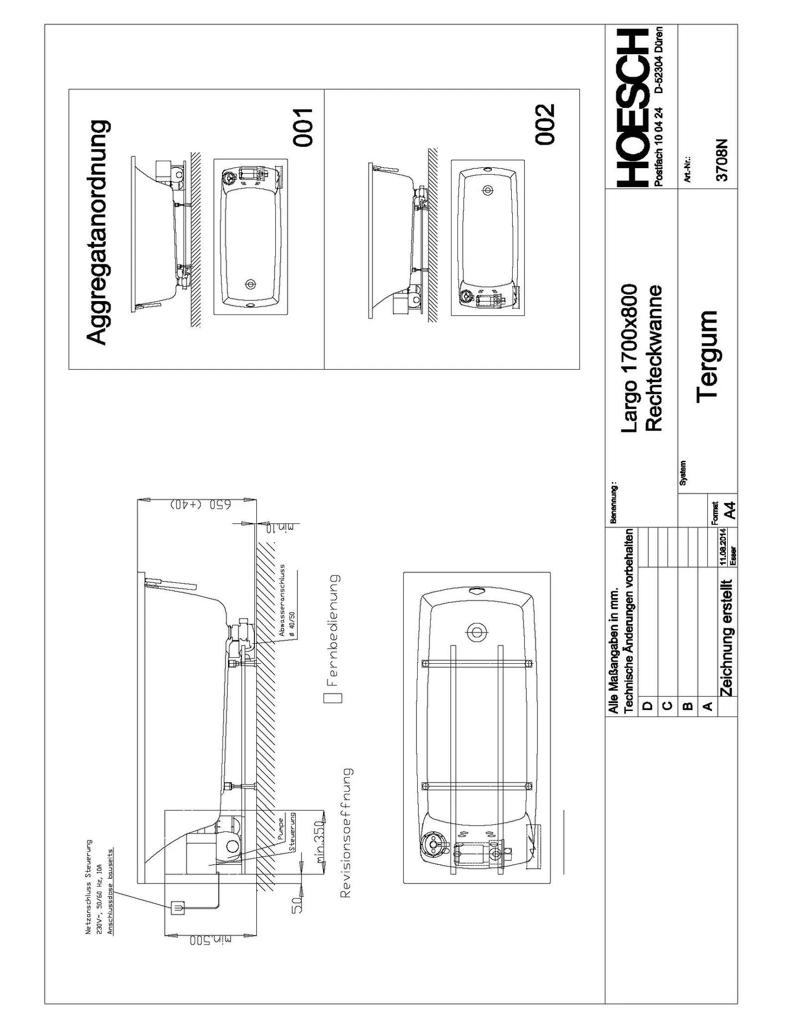Hoesch Whirlwanne „Largo“ mit Whirlsystem „Tergum“ rechteck 170 × 80 cm in Weiß Hoesch Whirlwanne „Largo“ mit Whirlsystem „Tergum“ rechteck 170 × 80 cm in Weiß