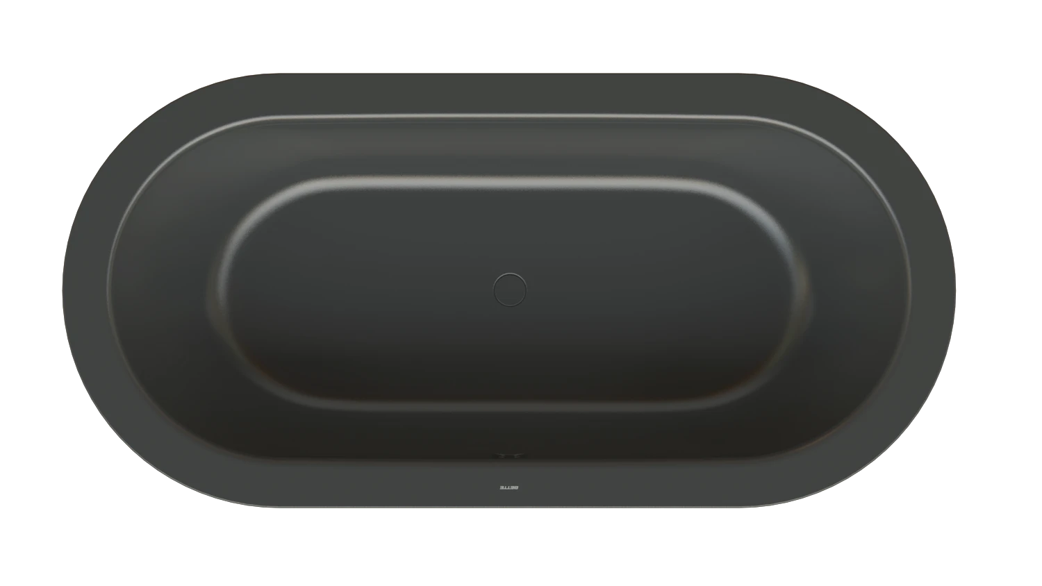 Bette oval Badewanne „BetteStarlet Oval Silhouette“ 195 × 95 cm in Ebony