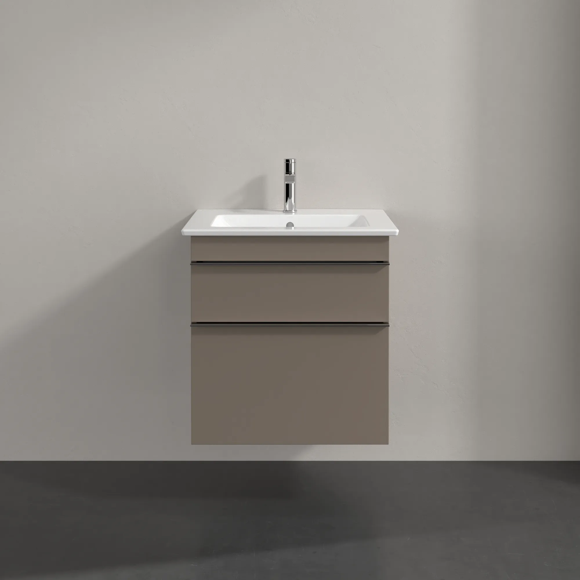 Villeroy & Boch Waschtischunterschrank „Venticello“ für Schrankwaschtisch 553 × 590 × 502 mm Taupe, für Becken mittig