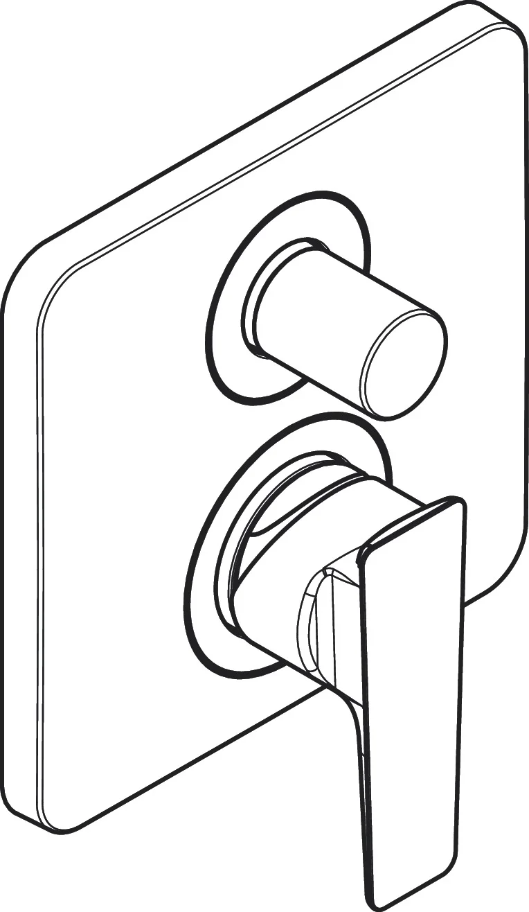 Hansgrohe AXOR Citterio E Einhebel-Wannenmischer Unterputz, Chrom, 2 Verbraucher, Keramikmischsystem, einstellbare Temperaturbegrenzung, automatische Rückstellung, Schalldämpfer, für Durchlauferhitzer geeignet