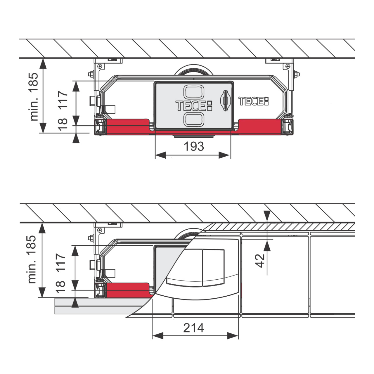 TECE WC-Vorwandelement „TECEprofil“ 75 × 51 × 17,2 cm TECE WC-Vorwandelement „TECEprofil“ 75 × 51 × 17,2 cm
