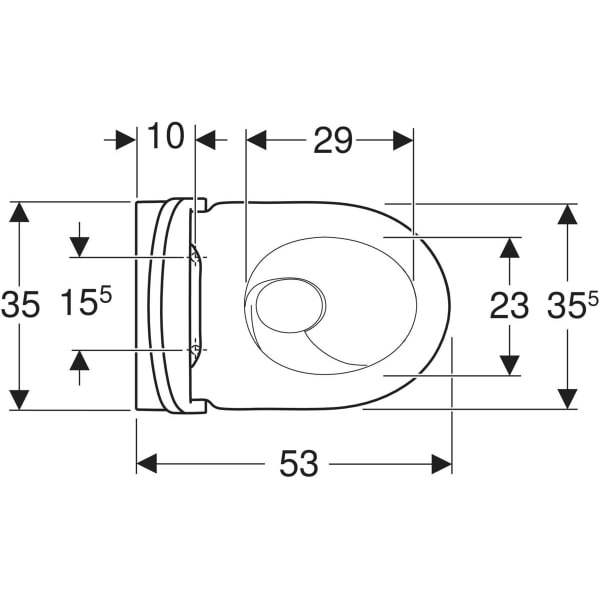 Geberit Wand-Tiefspül-WC Set TurboFlush mit WC-Sitz „Acanto“ geschlossene Form 360 × 385 × 535 mm in weiß alpin Geberit Wand-Tiefspül-WC Set TurboFlush mit WC-Sitz „Acanto“ geschlossene Form 360 × 385 × 535 mm in weiß alpin