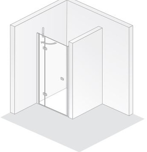 HSK teilgerahmte Drehtür „Premium Softcube“ Glas Nebel, H: 2000 mm HSK teilgerahmte Drehtür „Premium Softcube“ Glas Nebel, H: 2000 mm