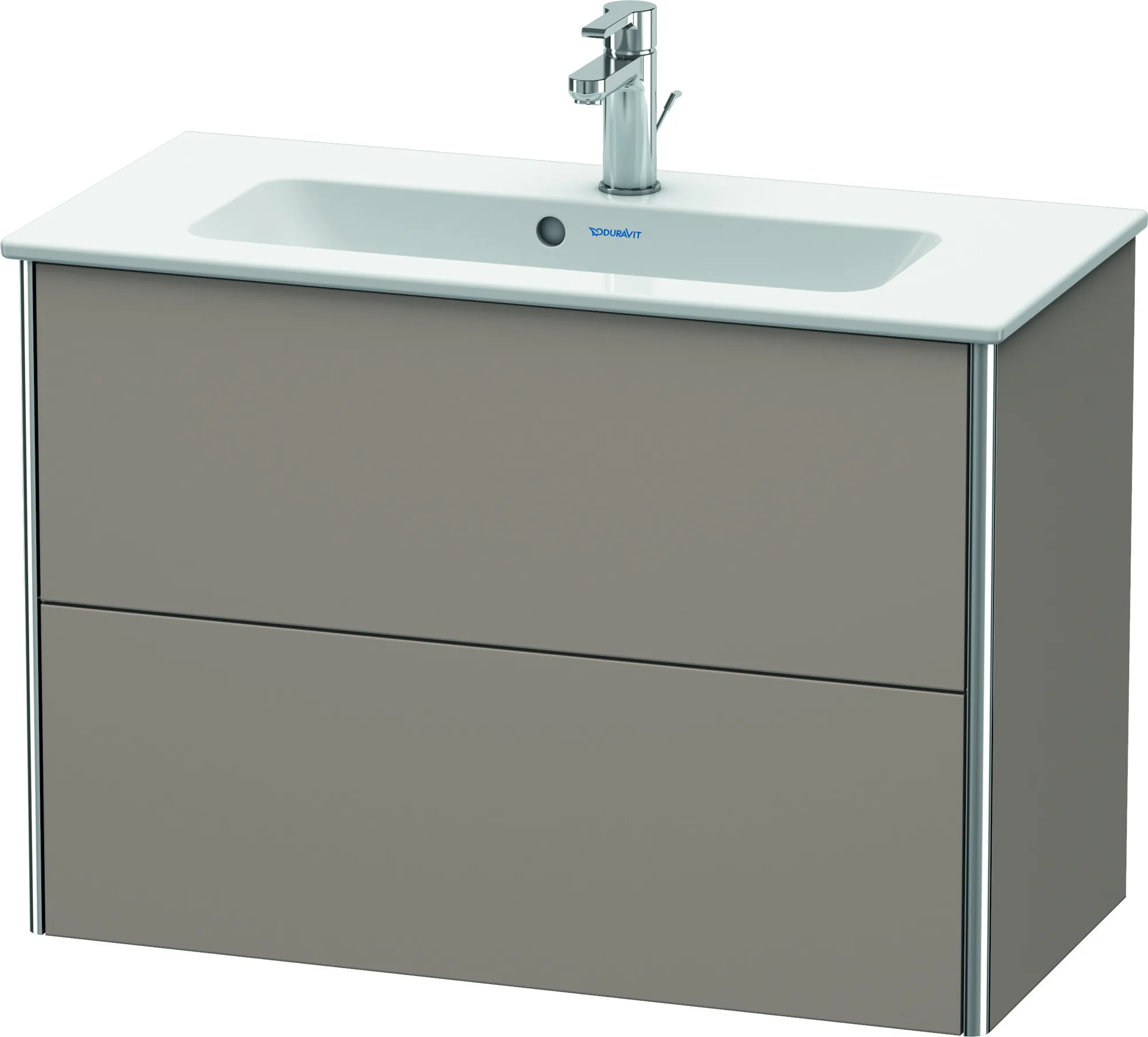 Duravit Waschtischunterschrank wandhängend „XSquare“ 81 × 56 × 38,8 cm Basalt Matt