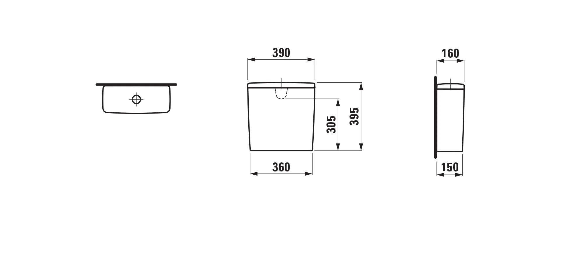 Laufen Spülkasten LUA/MEDA 160x390x395 Wasseranschluss hinten bahamabeige Laufen Spülkasten LUA/MEDA 160x390x395 Wasseranschluss hinten bahamabeige
