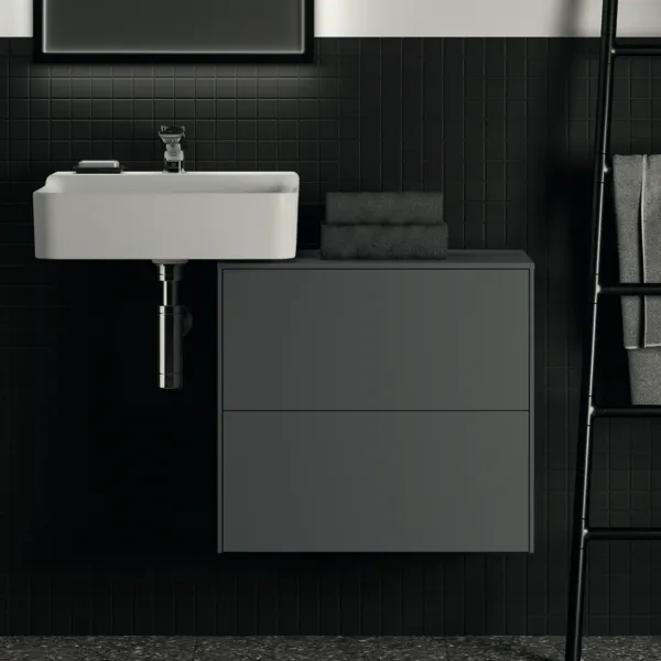 Ideal Standard Waschtischunterschrank Conca, 2 Auszüge, anthrazit Ideal Standard Waschtischunterschrank Conca, 2 Auszüge, anthrazit