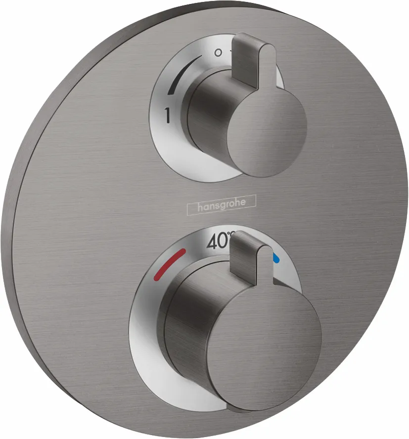Thermostat Unterputz Ecostat S Fertigset 2 Verbraucher chrom Farbe: Brushed Black Chrome Thermostat Unterputz Ecostat S Fertigset 2 Verbraucher chrom Farbe: Brushed Black Chrome