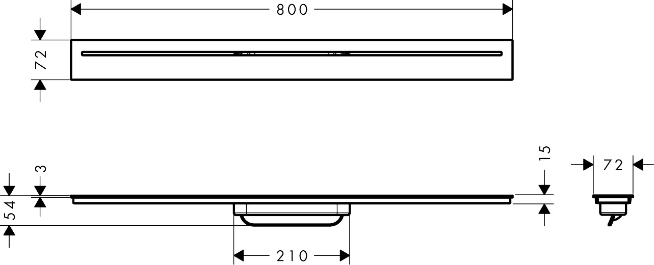 Hansgrohe AXOR Drain Fertigset Duschrinne, Chrom, 800 mm, frei im Raum, bis 18 mm Fliesenstärke, bis zu 53 l/min Ablaufleistung Hansgrohe AXOR Drain Fertigset Duschrinne, Chrom, 800 mm, frei im Raum, bis 18 mm Fliesenstärke, bis zu 53 l/min Ablaufleistung